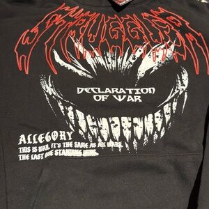 Allegory Graphic Hoodie – Declaration of War Design – Brand New w/ Tags (XS)